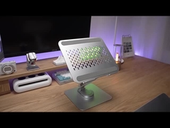 Стойка ноутбука металла 270*245*70MM серебряная регулируемая эргономическая алюминиевая с провентилированным дизайном