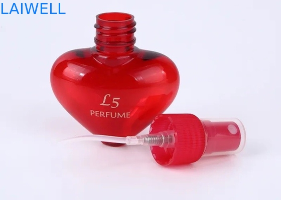 Сердце 40ML сформировало кувшины ЛЮБИМЦА изготовленной на заказ портативной емкости брызг духов пластиковые с завинчивой пробкой