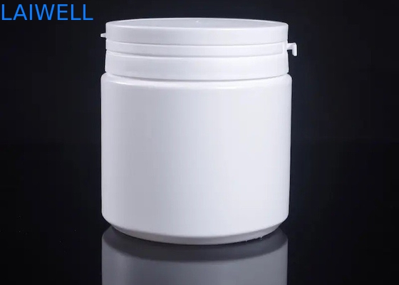 Воздухонепроницаемое современное белое круглое сухое молоко бутылки 500ML хранения раздражает пластмасовые контейнеры HDPE с разрывом с крышки
