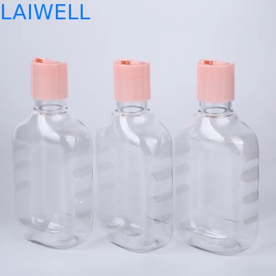 Бутылок лосьона квадрата ЛЮБИМЦА 73*41*145MM 250ML Eco пластмасовые контейнеры прозрачных многоразовые для домашней организации