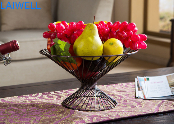 27.5*15*15CM Luxury Black Baking Varnish Iron Fruit Basket Metal Houseware Термостойкость и долговечность