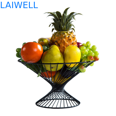 27.5*15*15CM Luxury Black Baking Varnish Iron Fruit Basket Metal Houseware Термостойкость и долговечность