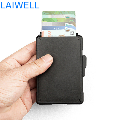 11.2*7.4*1.7cm Чёрный Алюминиевый RFID карточки высокой емкости Держит до 12 карт Идеально подходит для деловых поездок