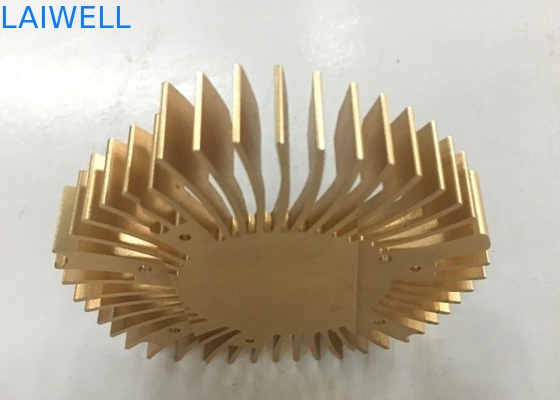 Металл CNC алюминия 6061 Customzied штемпелюя анодируя охладитель C.P.U. ноутбука золота