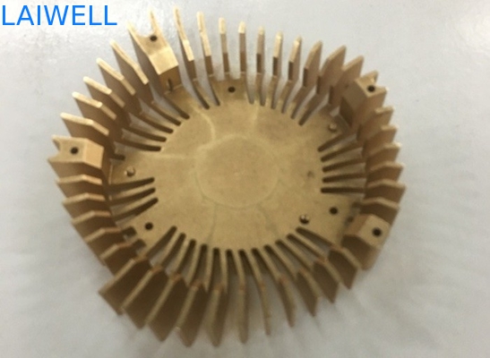 Металл CNC алюминия 6061 Customzied штемпелюя анодируя охладитель C.P.U. ноутбука золота