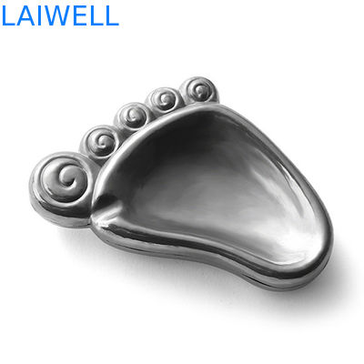 Мода Креативный Практичный Серебристо-серый Гальванический Процесс Литья под давлением Цинковый сплав Винтажная Карманная Пепельница 6,5*9 см