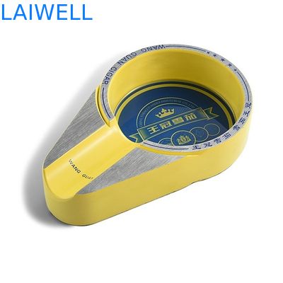 Индивидуальная классическая металлическая пепельница серого цвета для любителей сигар и сигарет с лазерной гравировкой логотипа