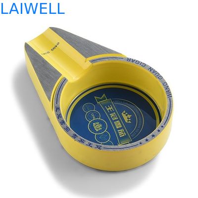 Индивидуальная классическая металлическая пепельница серого цвета для любителей сигар и сигарет с лазерной гравировкой логотипа