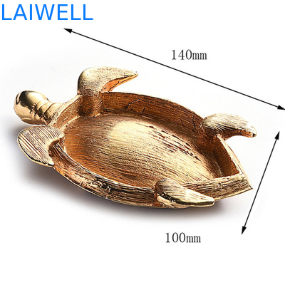 Творческий Ashtray сплава цинка золота Ashtray черепахи металла заливки формы 100*140mm
