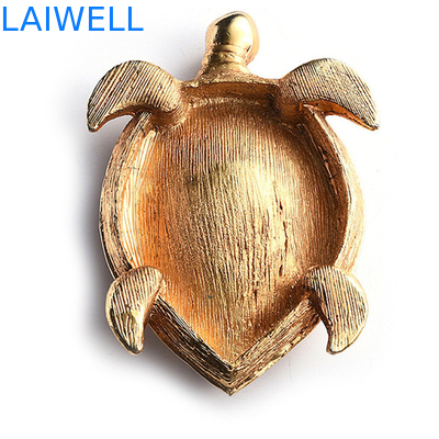 Творческий Ashtray сплава цинка золота Ashtray черепахи металла заливки формы 100*140mm