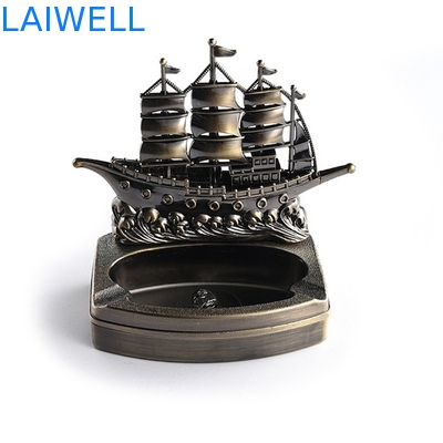 Доказательство пыли Ashtray кармана металла дизайна 125*110*60mm парусника