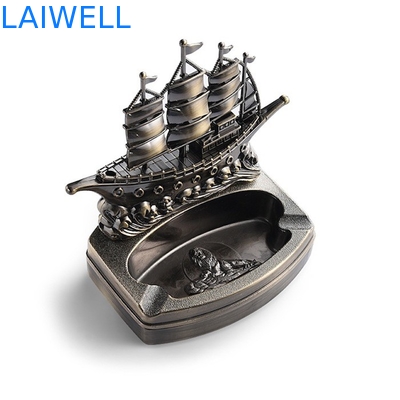 Доказательство пыли Ashtray кармана металла дизайна 125*110*60mm парусника
