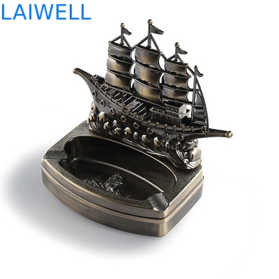 Доказательство пыли Ashtray кармана металла дизайна 125*110*60mm парусника