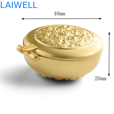 Роскошный Ashtray кармана металла Dia 40mm плакировкой цвета золота подгонял