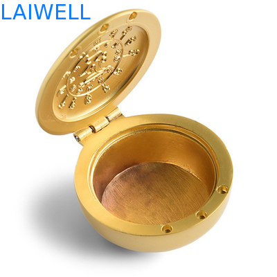 Роскошный Ashtray кармана металла Dia 40mm плакировкой цвета золота подгонял