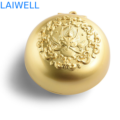Роскошный Ashtray кармана металла Dia 40mm плакировкой цвета золота подгонял