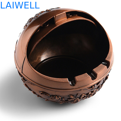 Подгонянный Ashtray кармана металла плакировкой H80mm цвет золота винтажного роскошный