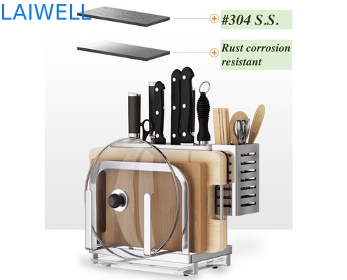 Стойка держателя разделочной доски Kitchenwares нержавеющей стали Anticorrosion 304 серебряная