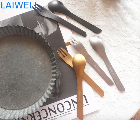 13.6CM 304 набора Flatware нержавеющей стали заморозило наборы столового прибора десерта 2 частей