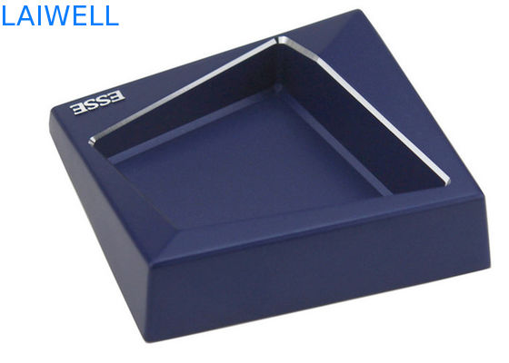 Настраиваемый дизайн креативной геометрии портативный процесс литья алюминиевого покрытия голубой металлический карманный пепельник