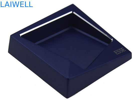 Настраиваемый дизайн креативной геометрии портативный процесс литья алюминиевого покрытия голубой металлический карманный пепельник