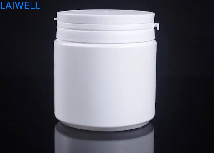 Воздухонепроницаемое современное белое круглое сухое молоко бутылки 500ML хранения раздражает пластмасовые контейнеры HDPE с разрывом с крышки