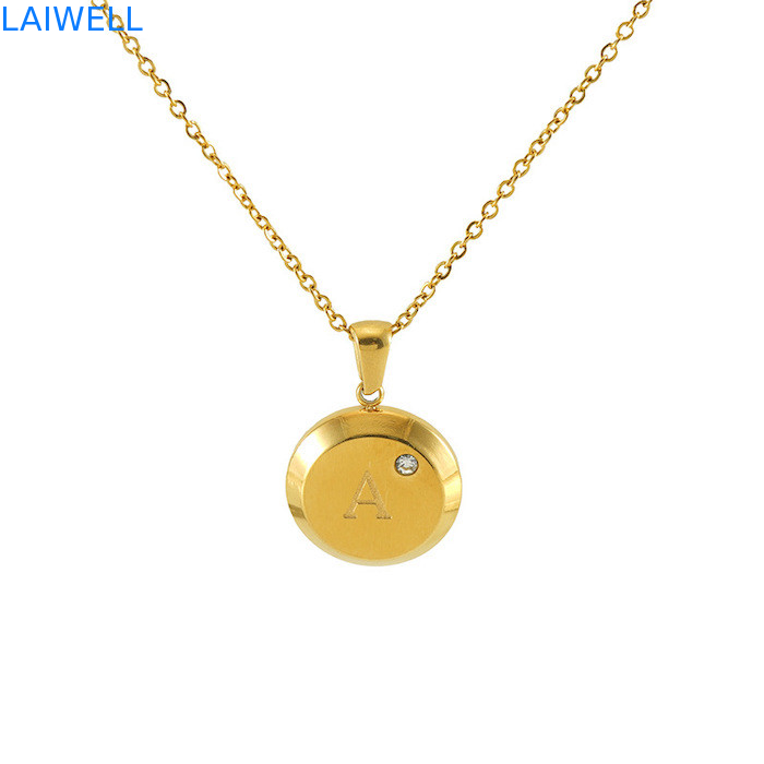 Современный роскошный дизайн ювелирные изделия 18*18MM 18K позолоченные нержавеющие буквы подвески с цирконом