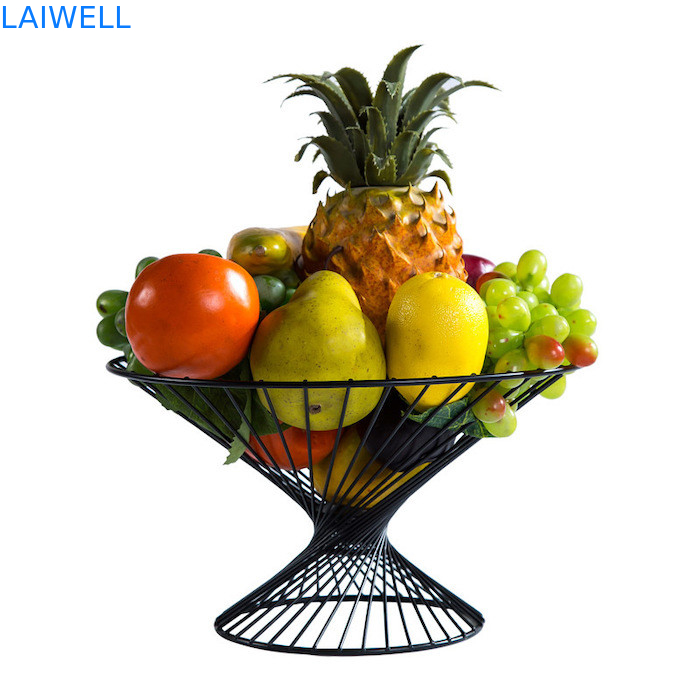 27.5*15*15CM Luxury Black Baking Varnish Iron Fruit Basket Metal Houseware Термостойкость и долговечность
