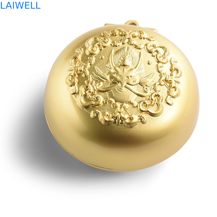 Роскошный Ashtray кармана металла Dia 40mm плакировкой цвета золота подгонял