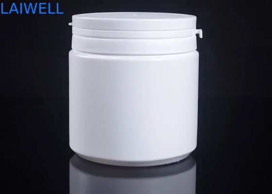 Воздухонепроницаемое современное белое круглое сухое молоко бутылки 500ML хранения раздражает пластмасовые контейнеры HDPE с разрывом с крышки
