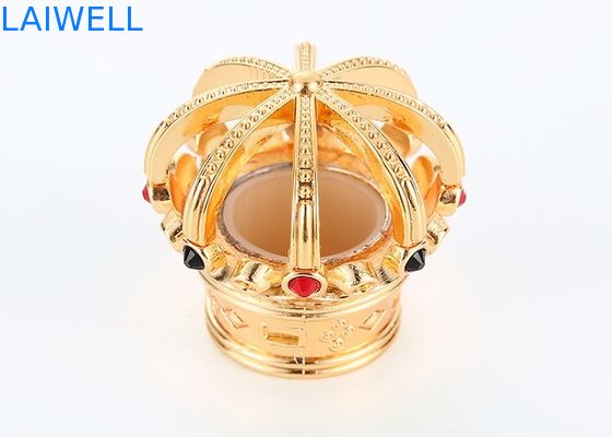 Полировка роскошного дизайна золотого цвета, колпачки для флаконов духов в форме короны, экологически чистый материал из цинкового сплава и подходят для большинства флаконов духов