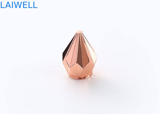 Роскошный уникальный колпачок для флакона духов ромбовидной формы золотистого цвета из цинкового сплава для колпачков парфюмерных флаконов, литье под давлением, обработка на станках с ЧПУ